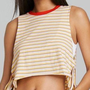 Target Yellow & Red Striped  Medium Tank Top